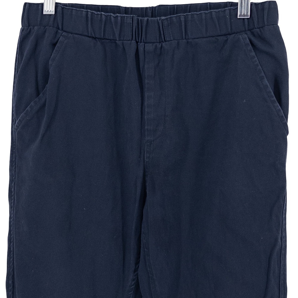 Bearded Goat Mens M Pants Navy Blue Elastic Waist Stretch Twill Gorpcore Utility - Picture 3 of 16